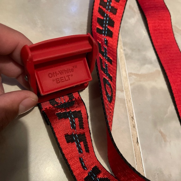 Off-White Industrial Red & Black Belt 5,400 Lbs
